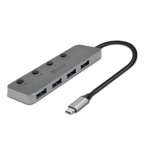 4 Port USB 3.2 Type C Hub With On/off Switches