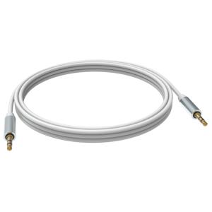 10m Audio Minijack Cable - White, Gold-plated Male To Male Stereo 3.5mm Connectors