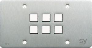 Euro 6 Button Keypad Controller Rs232/ir Ports 2-gang Brushed